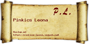 Pinkics Leona névjegykártya